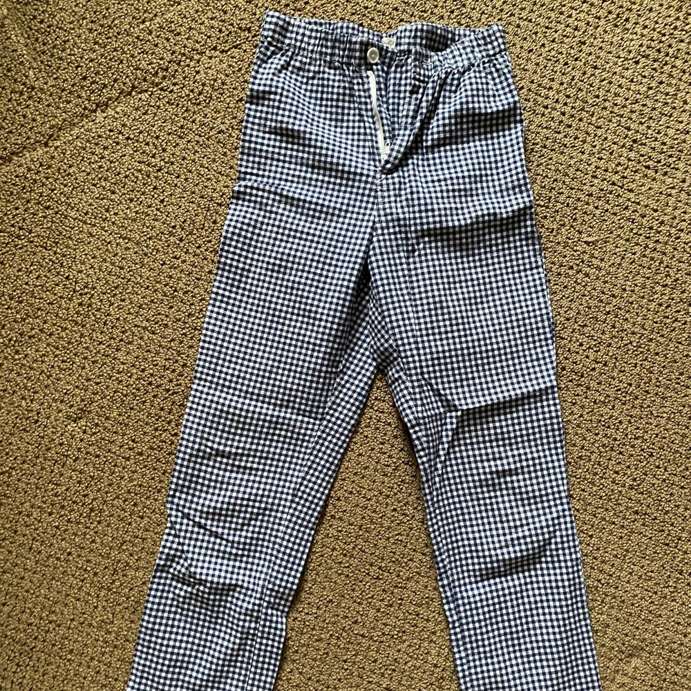 RARE/SOLD OUT Brandy Melville / John Galt Blue and White Gingham Tilden Pants